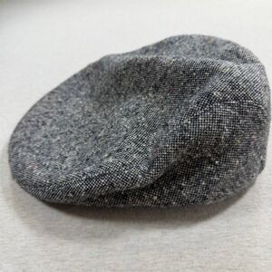 Dorfman Pacific Men's Newsboy Flat Cap XL Gray Speckled Quilted Lined Classic